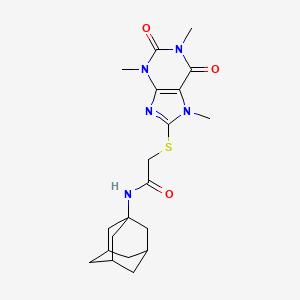 N-1-adamantyl-2-[(1,3,7-trimethyl-2,6-dioxo-2,3,6,7-tetrahydro-1H-purin-8-yl)thio]acetamide