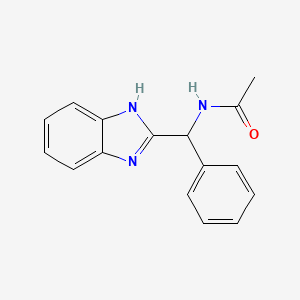 molecular formula C16H15N3O B4203087 N-[1H-benzimidazol-2-yl(phenyl)methyl]acetamide 