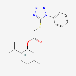 2-ISOPROPYL-5-METHYLCYCLOHEXYL 2-[(1-PHENYL-1H-1,2,3,4-TETRAAZOL-5-YL)SULFANYL]ACETATE