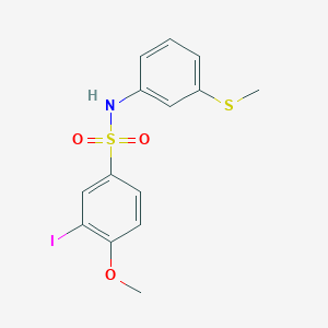 3-iodo-4-methoxy-N-[3-(methylthio)phenyl]benzenesulfonamide