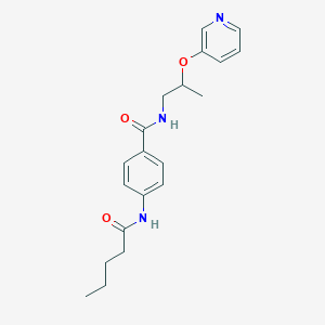 4-(pentanoylamino)-N-[2-(pyridin-3-yloxy)propyl]benzamide