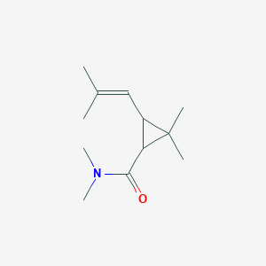 molecular formula C12H21NO B420313 N,N,2,2-tetramethyl-3-(2-methyl-1-propenyl)cyclopropanecarboxamide 