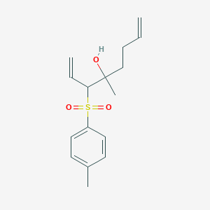 molecular formula C16H22O3S B420314 4-Methyl-3-[(4-methylphenyl)sulfonyl]-1,7-octadien-4-ol 