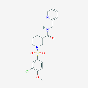 1-[(3-chloro-4-methoxyphenyl)sulfonyl]-N-(2-pyridinylmethyl)-3-piperidinecarboxamide