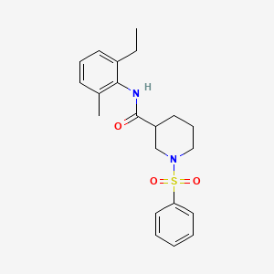 1-(benzenesulfonyl)-N-(2-ethyl-6-methylphenyl)piperidine-3-carboxamide