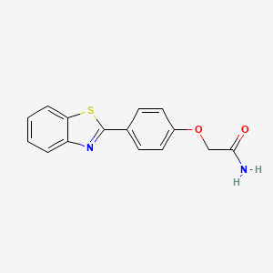 molecular formula C15H12N2O2S B4203192 2-[4-(1,3-benzothiazol-2-yl)phenoxy]acetamide 