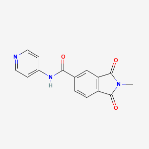 2-methyl-1,3-dioxo-N-4-pyridinyl-5-isoindolinecarboxamide