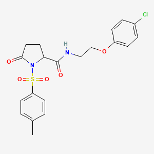 N-[2-(4-chlorophenoxy)ethyl]-1-(4-methylphenyl)sulfonyl-5-oxopyrrolidine-2-carboxamide