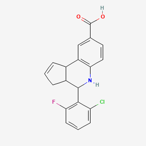 molecular formula C19H15ClFNO2 B4203230 4-(2-chloro-6-fluorophenyl)-3a,4,5,9b-tetrahydro-3H-cyclopenta[c]quinoline-8-carboxylic acid 