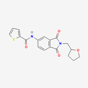 N-[1,3-dioxo-2-(tetrahydrofuran-2-ylmethyl)-2,3-dihydro-1H-isoindol-5-yl]thiophene-2-carboxamide