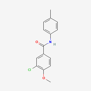 molecular formula C15H14ClNO2 B4203253 3-chloro-4-methoxy-N-(4-methylphenyl)benzamide CAS No. 831246-70-9