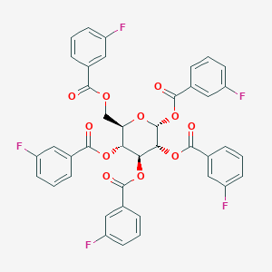 1,2,3,4,6-pentakis-O-(3-fluorobenzoyl)hexopyranose