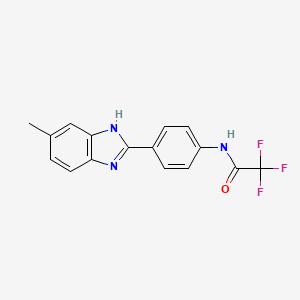 2,2,2-trifluoro-N-[4-(5-methyl-1H-benzimidazol-2-yl)phenyl]acetamide