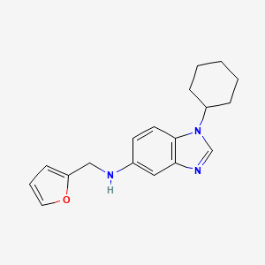 1-CYCLOHEXYL-N-[(FURAN-2-YL)METHYL]-1H-1,3-BENZODIAZOL-5-AMINE