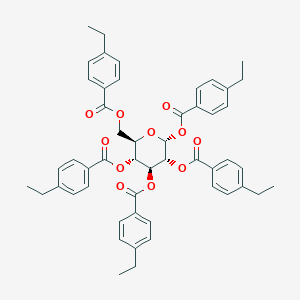 1,2,3,4,6-pentakis-O-(4-ethylbenzoyl)hexopyranose