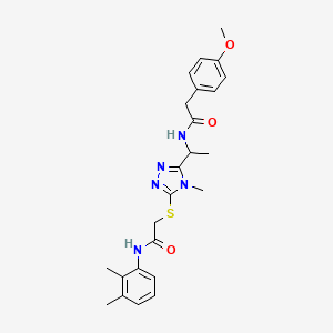 N-{1-[5-({2-[(2,3-dimethylphenyl)amino]-2-oxoethyl}sulfanyl)-4-methyl-4H-1,2,4-triazol-3-yl]ethyl}-2-(4-methoxyphenyl)acetamide