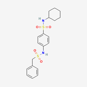 N-CYCLOHEXYL-4-(PHENYLMETHANESULFONAMIDO)BENZENE-1-SULFONAMIDE