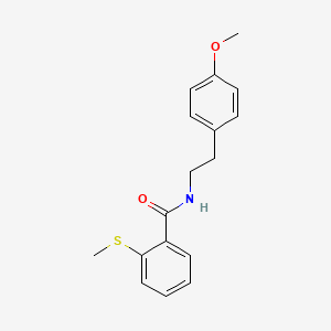 molecular formula C17H19NO2S B4203307 N-[2-(4-methoxyphenyl)ethyl]-2-(methylthio)benzamide 