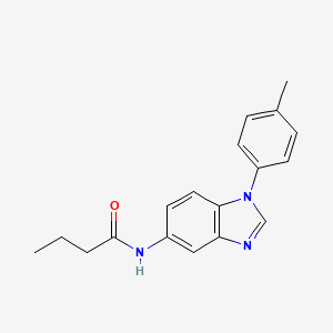 molecular formula C18H19N3O B4203313 N-[1-(4-methylphenyl)benzimidazol-5-yl]butanamide 