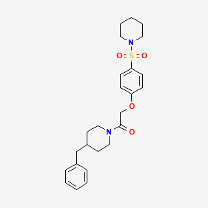 4-benzyl-1-{[4-(1-piperidinylsulfonyl)phenoxy]acetyl}piperidine