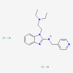 molecular formula C19H27Cl2N5 B4203343 1-[2-(diethylamino)ethyl]-N-(pyridin-4-ylmethyl)benzimidazol-2-amine;dihydrochloride 