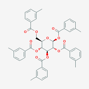 1,2,3,4,6-pentakis-O-(3-methylbenzoyl)hexopyranose