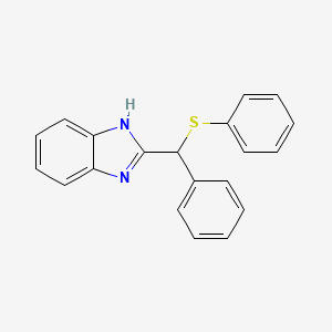 2-[phenyl(phenylsulfanyl)methyl]-1H-benzimidazole