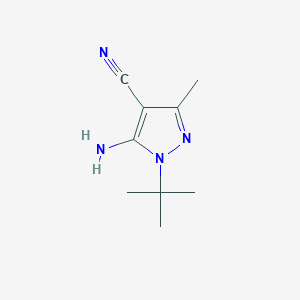 molecular formula C9H14N4 B420337 5-amino-1-(tert-butyl)-3-methyl-1H-pyrazole-4-carbonitrile 