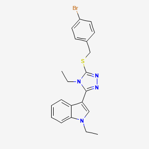 molecular formula C21H21BrN4S B4203380 3-{5-[(4-bromobenzyl)thio]-4-ethyl-4H-1,2,4-triazol-3-yl}-1-ethyl-1H-indole 