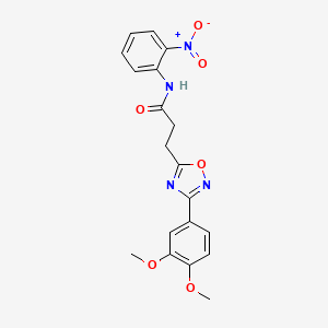 3-[3-(3,4-dimethoxyphenyl)-1,2,4-oxadiazol-5-yl]-N-(2-nitrophenyl)propanamide