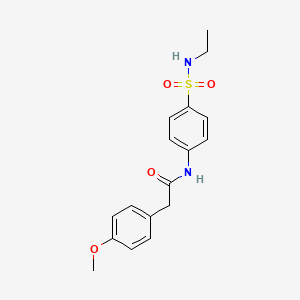 N-[4-(ethylsulfamoyl)phenyl]-2-(4-methoxyphenyl)acetamide