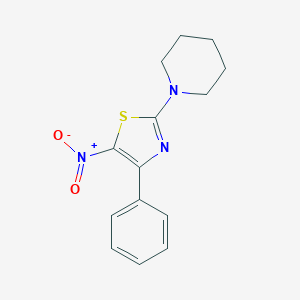 molecular formula C14H15N3O2S B420342 1-{5-Nitro-4-phenyl-1,3-thiazol-2-yl}piperidine 