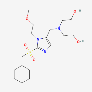 molecular formula C18H33N3O5S B4203425 2-[[2-(Cyclohexylmethylsulfonyl)-3-(2-methoxyethyl)imidazol-4-yl]methyl-(2-hydroxyethyl)amino]ethanol 