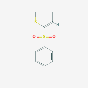 molecular formula C11H14O2S2 B420344 Methyl 1-tosyl-1-propenyl sulfide 
