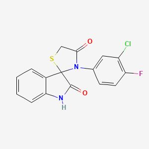 molecular formula C16H10ClFN2O2S B4203450 3-(3-chloro-4-fluorophenyl)spiro[1,3-thiazolidine-2,3'-1H-indole]-2',4-dione 