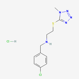 molecular formula C11H15Cl2N5S B4203456 N-(4-chlorobenzyl)-2-[(1-methyl-1H-tetrazol-5-yl)thio]ethanamine hydrochloride 