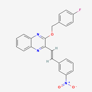 2-[(4-FLUOROBENZYL)OXY]-3-(3-NITROSTYRYL)QUINOXALINE