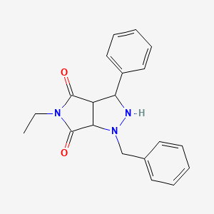 molecular formula C20H21N3O2 B4203472 1-Benzyl-5-ethyl-3-phenyl-2,3,3a,6a-tetrahydropyrrolo[3,4-c]pyrazole-4,6-dione 