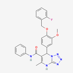 7-{4-[(2-fluorobenzyl)oxy]-3-methoxyphenyl}-5-methyl-N-phenyl-4,7-dihydrotetrazolo[1,5-a]pyrimidine-6-carboxamide