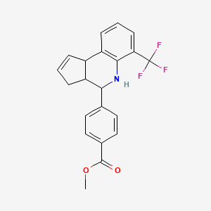 molecular formula C21H18F3NO2 B4203501 methyl 4-[6-(trifluoromethyl)-3a,4,5,9b-tetrahydro-3H-cyclopenta[c]quinolin-4-yl]benzoate 