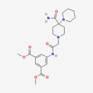 molecular formula C23H32N4O6 B4203507 dimethyl 5-{[(4'-carbamoyl-1,4'-bipiperidin-1'-yl)acetyl]amino}benzene-1,3-dicarboxylate 