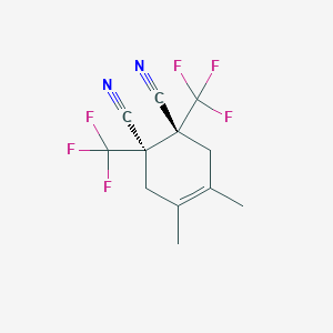 molecular formula C12H10F6N2 B420354 4,5-Dimethyl-1,2-bis(trifluoromethyl)-4-cyclohexene-1,2-dicarbonitrile 