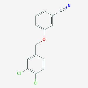 molecular formula C14H9Cl2NO B4203540 3-[(3,4-dichlorobenzyl)oxy]benzonitrile 