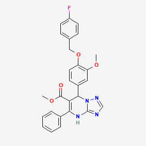 methyl 7-{4-[(4-fluorobenzyl)oxy]-3-methoxyphenyl}-5-phenyl-4,7-dihydro[1,2,4]triazolo[1,5-a]pyrimidine-6-carboxylate