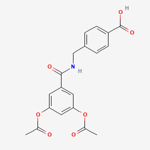 4-({[3,5-bis(acetyloxy)benzoyl]amino}methyl)benzoic acid