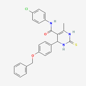 molecular formula C25H22ClN3O2S B4203620 4-[4-(benzyloxy)phenyl]-N-(4-chlorophenyl)-6-methyl-2-thioxo-1,2,3,4-tetrahydro-5-pyrimidinecarboxamide 