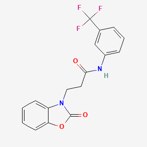 3-(2-OXO-2,3-DIHYDRO-1,3-BENZOXAZOL-3-YL)-N-[3-(TRIFLUOROMETHYL)PHENYL]PROPANAMIDE