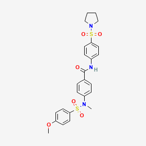 4-[[(4-methoxyphenyl)sulfonyl](methyl)amino]-N-[4-(1-pyrrolidinylsulfonyl)phenyl]benzamide