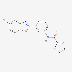 molecular formula C18H15ClN2O3 B4203644 N-[3-(5-chloro-1,3-benzoxazol-2-yl)phenyl]tetrahydro-2-furancarboxamide 