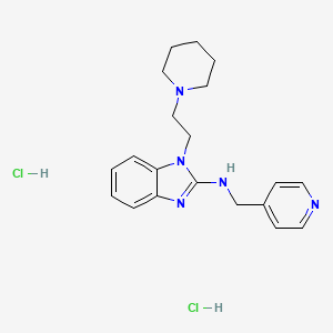 1-(2-piperidin-1-ylethyl)-N-(pyridin-4-ylmethyl)benzimidazol-2-amine;dihydrochloride